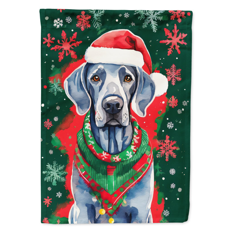 Polyester double face Noël, H 15,5 po x l 11,25 po
