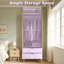 198 cm H Modern 2-Door Wardrobe with 2 Drawers and Solid Wood Legs, White & Natural Wood