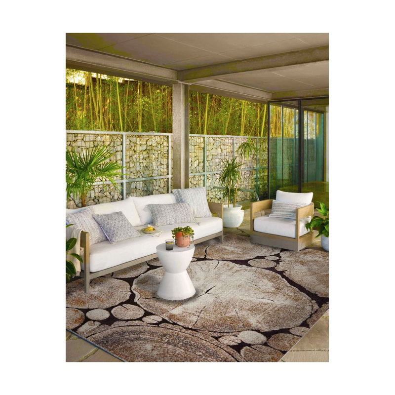 Tapis tissé empilable, Sous-tapis carré 4 pi 11 po inclus