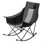 Chaise berçante de camping, chaise berçante pliante portative, fauteuil inclinable robuste avec porte-gobelet et poche, supporte 225 lb, chaises de camping entièrement rembourrées pour le patio extérieur