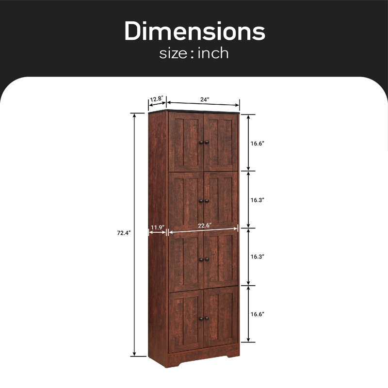 Linen Cabinet, Walnut