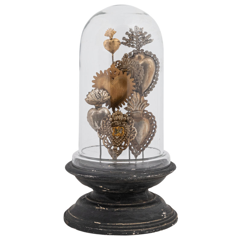Johnny en bois avec cloche en verre "en étain" traditionnel