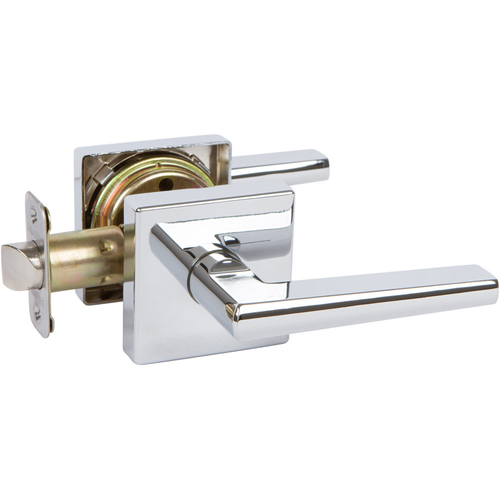 Vida Passage Door Lever with Square Rosette Delaney Hardware 