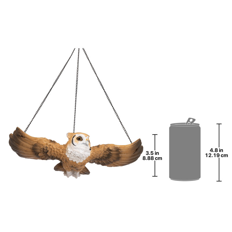 Statue suspendue Le hibou du jardin