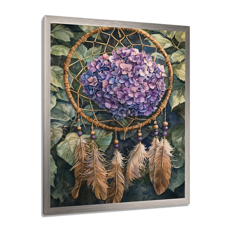 Altheimer - Floral Canvas Wall Art, Reproduction encadrée d'une seule photo, Argent argent, 40" H x 30" W