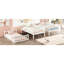 Lit superposé détachable blanc en bois d'hévéa avec échelles et garde-corps pour lit simple-1597112874