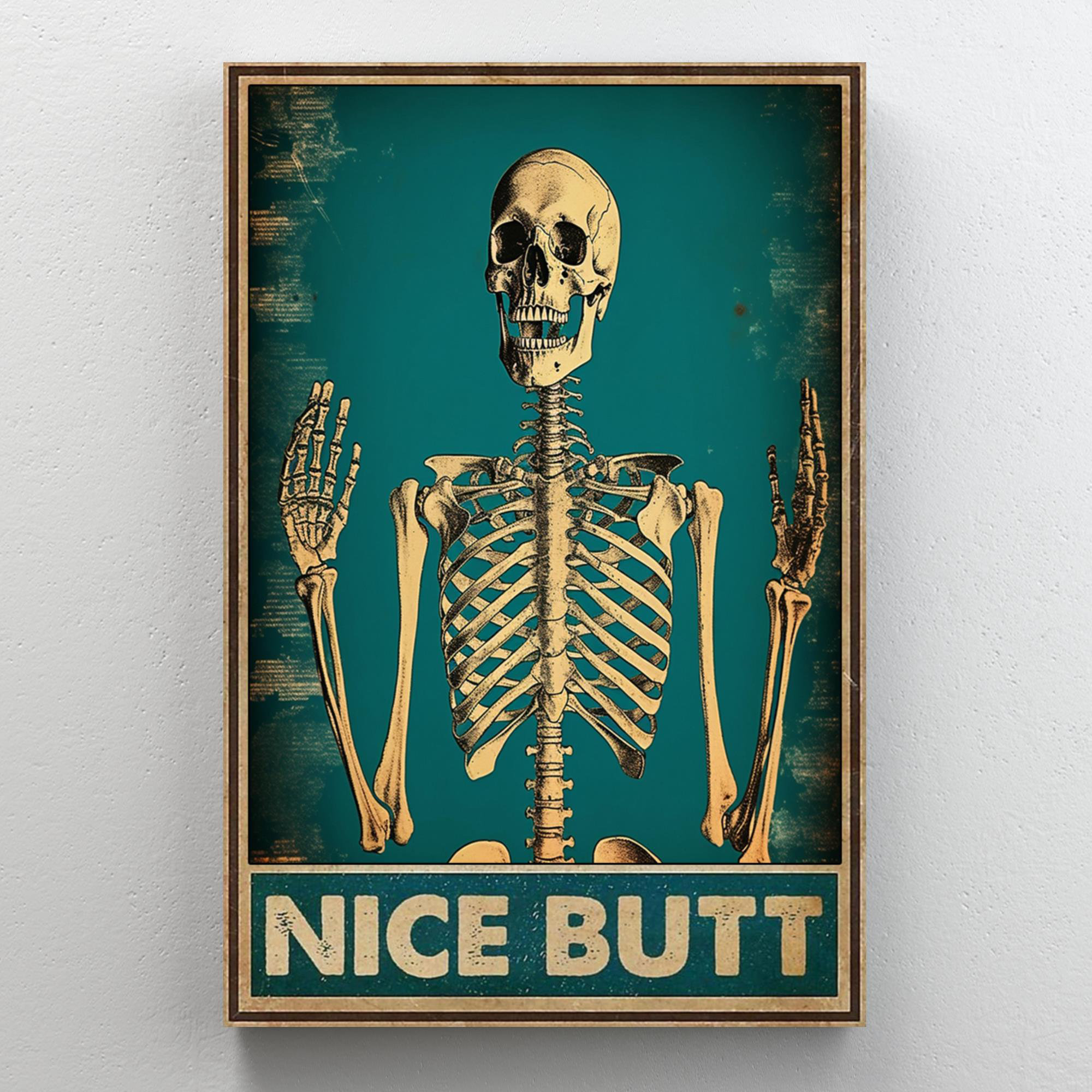 Trinx Skeleton Nice Butt - 1 Piece Rectangle Graphic Art Print On ...