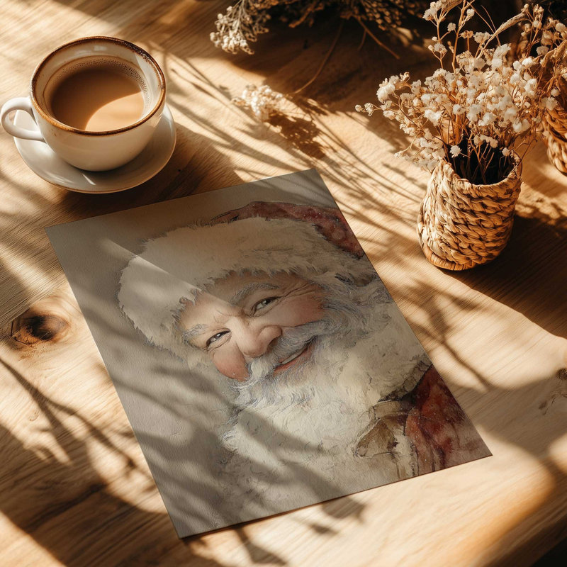 «Jolly Saint Nick», reproduction d'art, 11 po x 14 po, Sans cadre