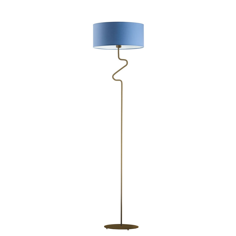 Esmerelda 166 H cm Traditional Floor Lamp, Blue, Brown/Gold