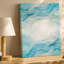 Toile, création d'une scène visuelle sereine et apaisante mettant en vedette un art mural doux sur fond d'aquarelle dans des tons de bleu clair et d'art mural sur toile-1813945457