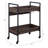 Walnut & Black Finish Serving Cart