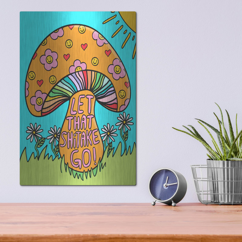  «Shitake» par Club Daydream, art mural en métal, 12 po x 16 po