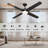 Arleston 52 in Indoor Matte Black Ceiling Fan with Dimmable Integrated LED and Remote Control