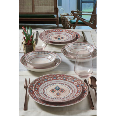 Ceramic Stoneware Dinnerware Set 24 Piece - Service for 4
