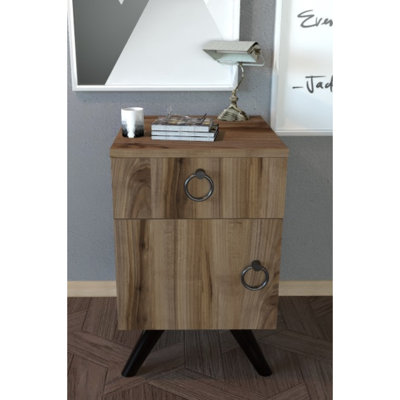 Table de chevet 1 tiroir Tarbell en brun