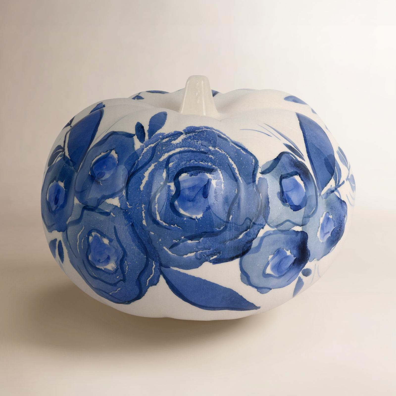 Blue Camellia Small Ceramic Sculpture