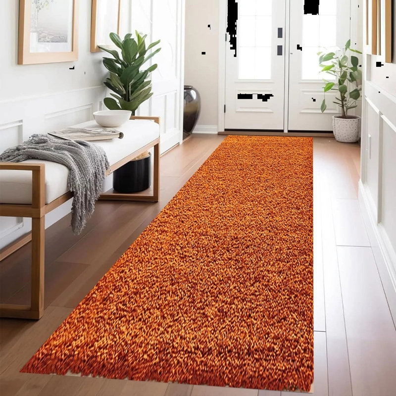 Solid Colour Shag Area Rug, Rectangle 80 x 150 cm