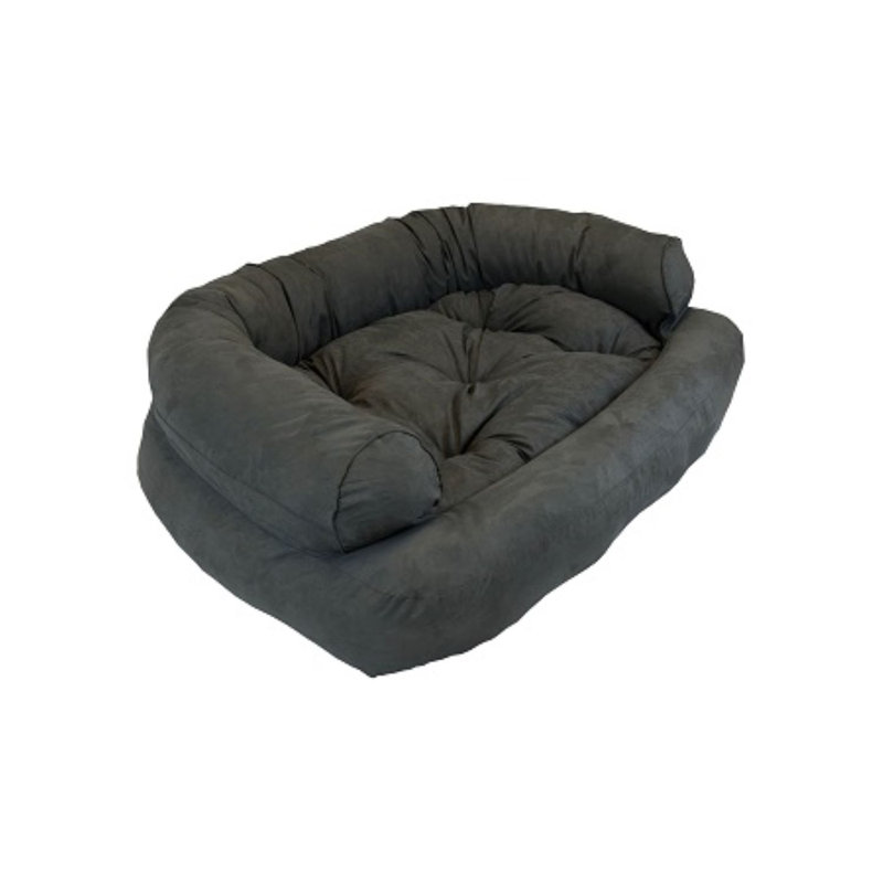Canapé pour chien de luxe avec traversin en microsuède ultrarembourré Snoozer, Grand (l 30 po x P 40 po x H 11 po)