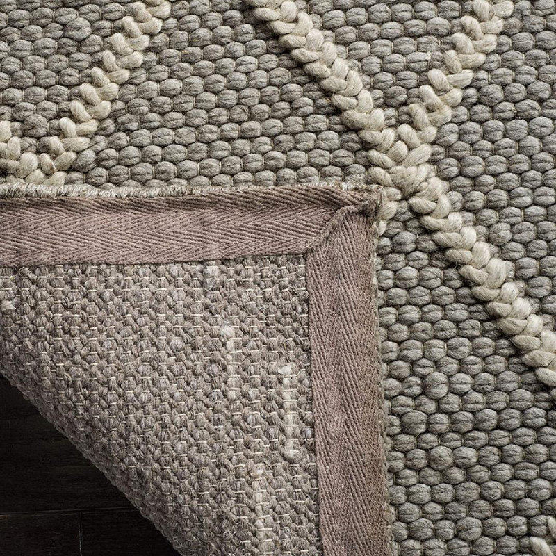 Tapis géométrique en laine et en viscose tissé à la main Russo, Tapis de couloir 2 pi 3 po x 16 pi