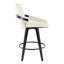 Tabouret de comptoir à hauteur fixe de 26 po avec repose-pieds noir Whitacre-1719391930