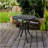 Outsunny 30" Round Patio Dining Table With Umbrella Hole, Antique Cast Aluminum Outdoor Bistro Table Only, Black