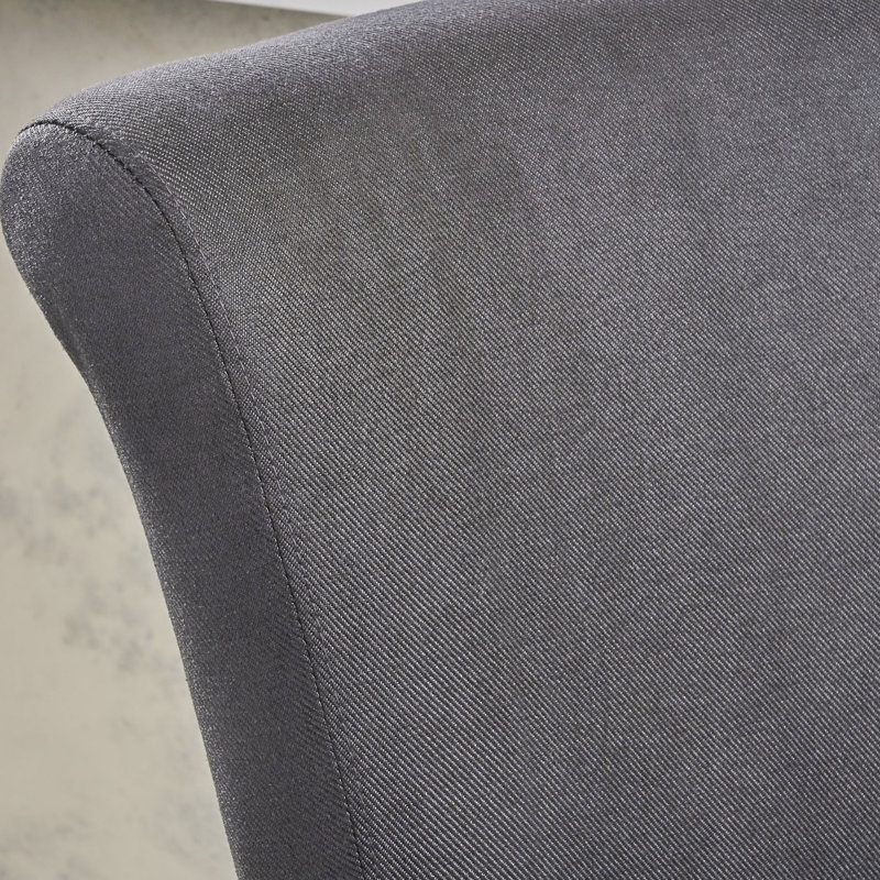 Tabouret de bar pivotant gris anthracite de 40,5 po de hauteur - siège en tissu, pieds en bouleau, gris relaxant, largeur confortable de 19,5 po