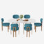 Ensemble de table de cuisine ovale à double piédestal-552246913-548505908