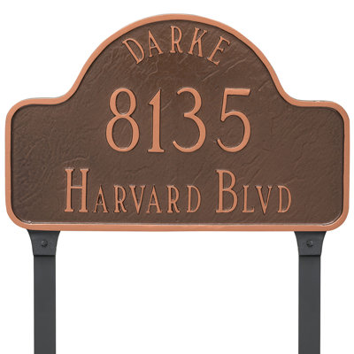 Lexington 3-Line Lawn Address Plaque