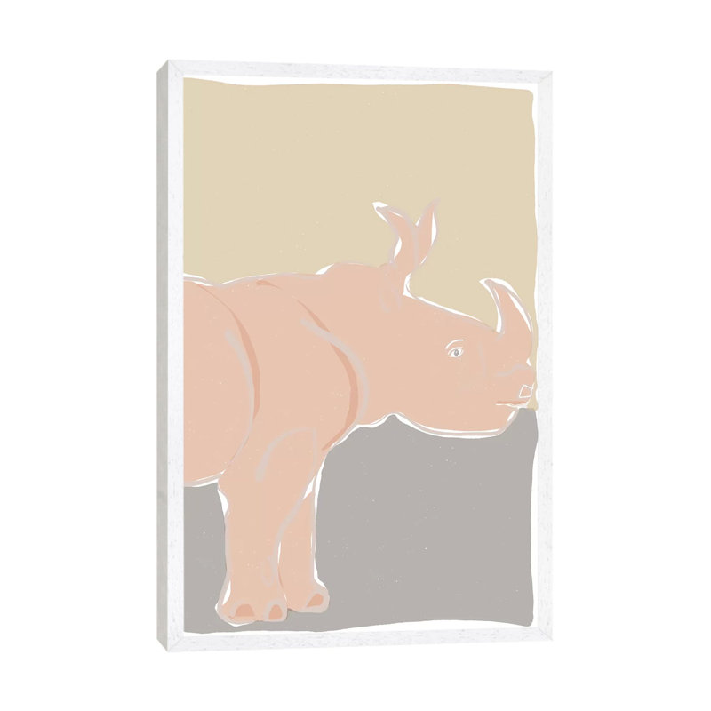Pastel Zoo I by Rob Delamater - Floater Frame Gallery-Wrapped Canvas Giclée on Canvas, 66.04 cm H x 45.72 cm W, White