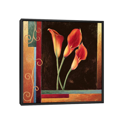 «Orange Callas» par Jill Deveraux - Estampe numérique sur toile tendue avec châssis