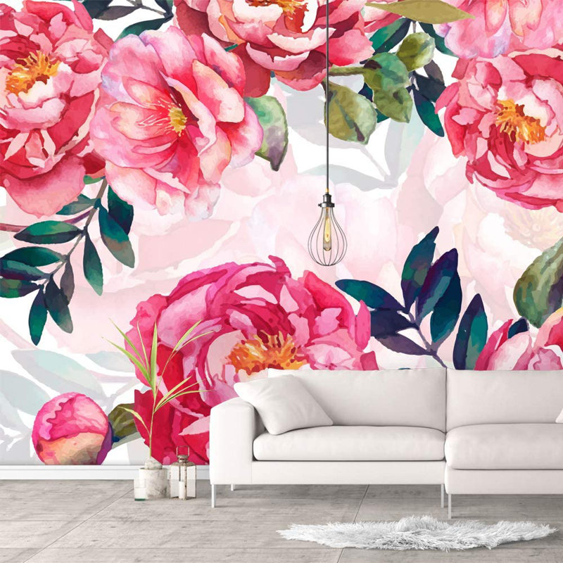 Murale florale amovible Peel & Stick, L 100 po x l 144 po