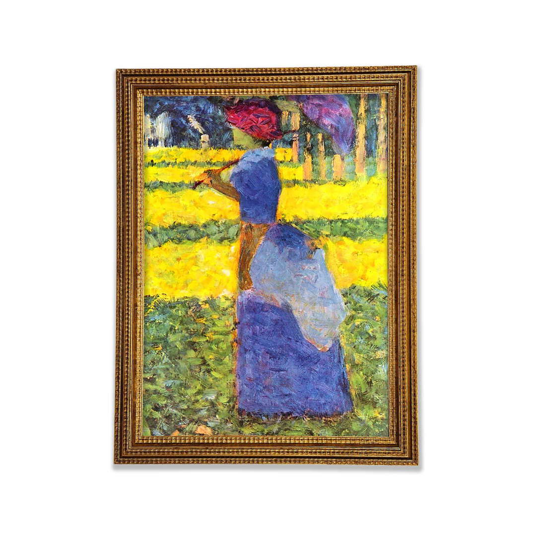 Frau mit Sonnenschirm von Seurat - Einzelne Bilderrahmen Kunstdrucke