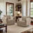 Boucle Swivel Armchairs Set Of 2, Modern Deep Seating Lounge Chairs With Accent Pillows-1828776340