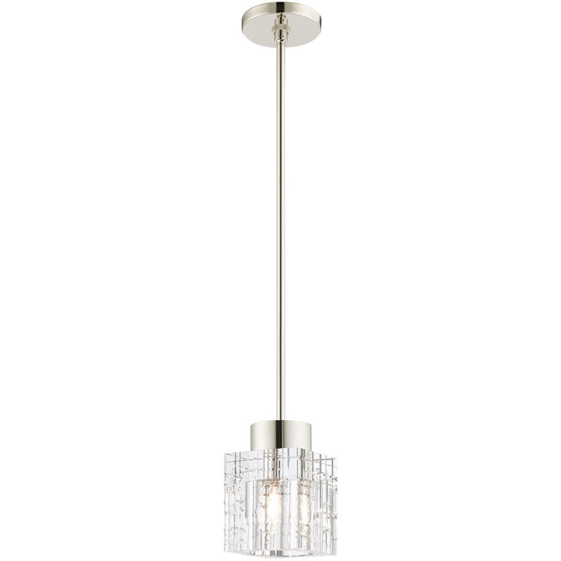 1 - Light Polished Nickel Pendant