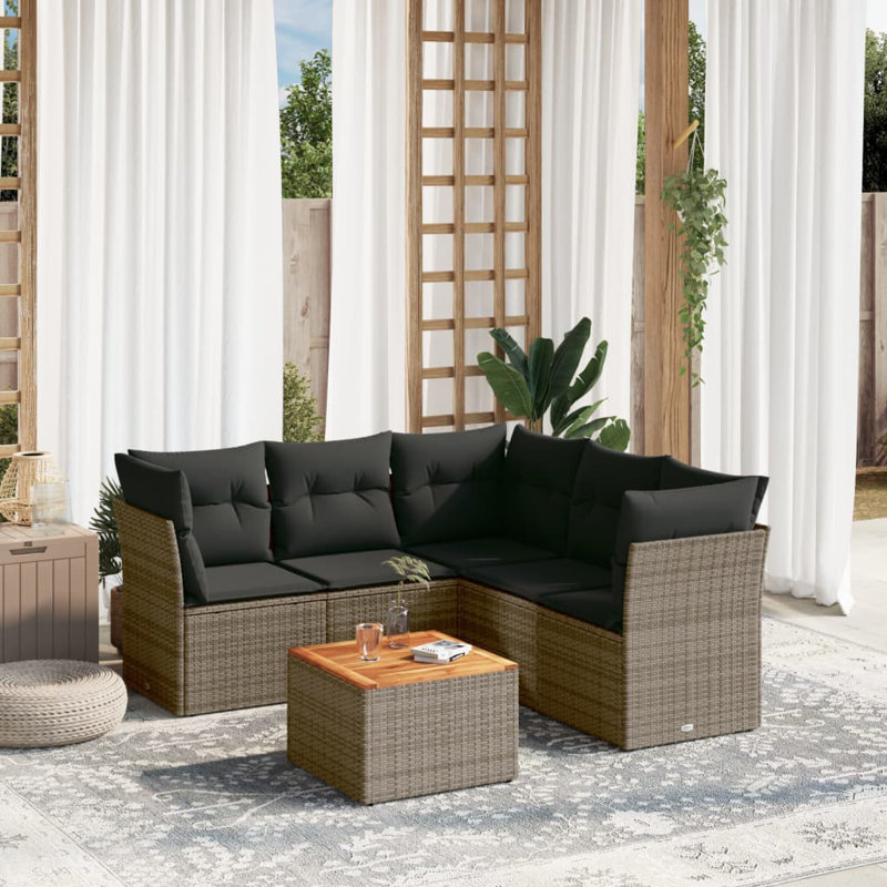 Vidaxl Garden Sofa Set Grey And Brown