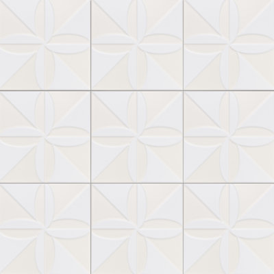 Triplex 8" x 8" Ceramic Patterned Wall Tile