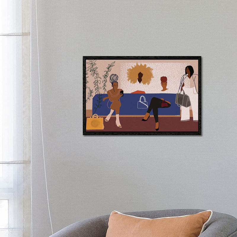 All the Girls Want Telfar 1 Piece Wall Art on Canvas, 45.72cm H x 66.04cm W x 3.81cm D, Black Framed