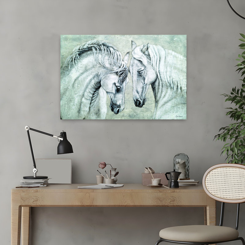 Sans mots, art cheval contemporain, H 16 po x l 24 po