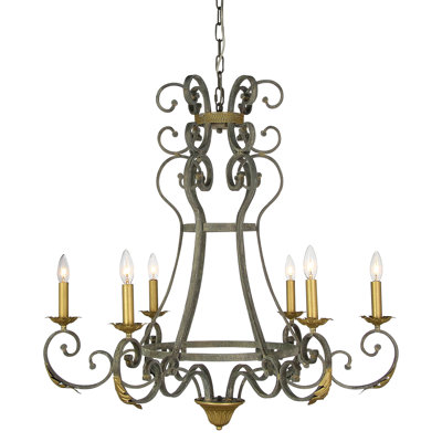 Arizona 6 - Light Candle Style Classic Chandelier
