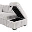 Canapé-lit modulaire en forme de L avec repose-pieds Corduroy-1488154954