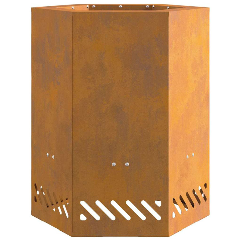 Modern Smokeless Fire Pit, 51cm H x 38cm W x 38cm D, Brown