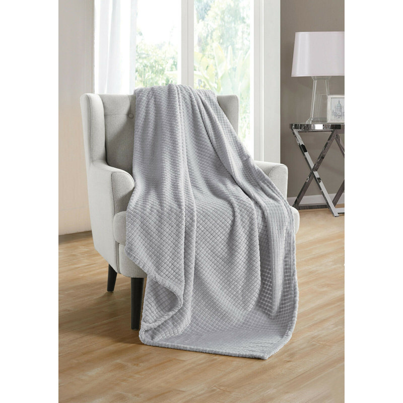 Plain Weave / Muslin Throw Blanket, Silver
