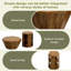 Ensemble de deux tables basses, table basse et salon de 31,5 po en bois d'hévéa octogonal (ensemble de deux pièces)-1740441109