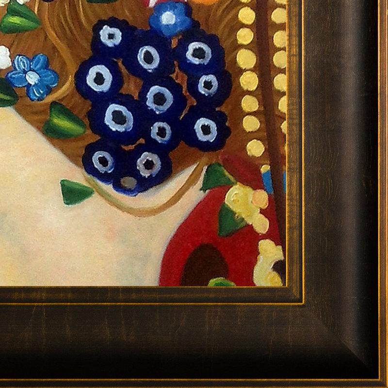 «Sea Serpents IV» par Gustav Klimt, peinture encadrée, H 26,5 po x l 30,5 x P 2 po, Arrondi veine d'or