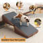 Rampe pliable pour chien et escalier pour canapé / lit, marche en bois 2 en 1 avec repose-pieds divisé, surface antidérapante pour petits chiens et chats, brun