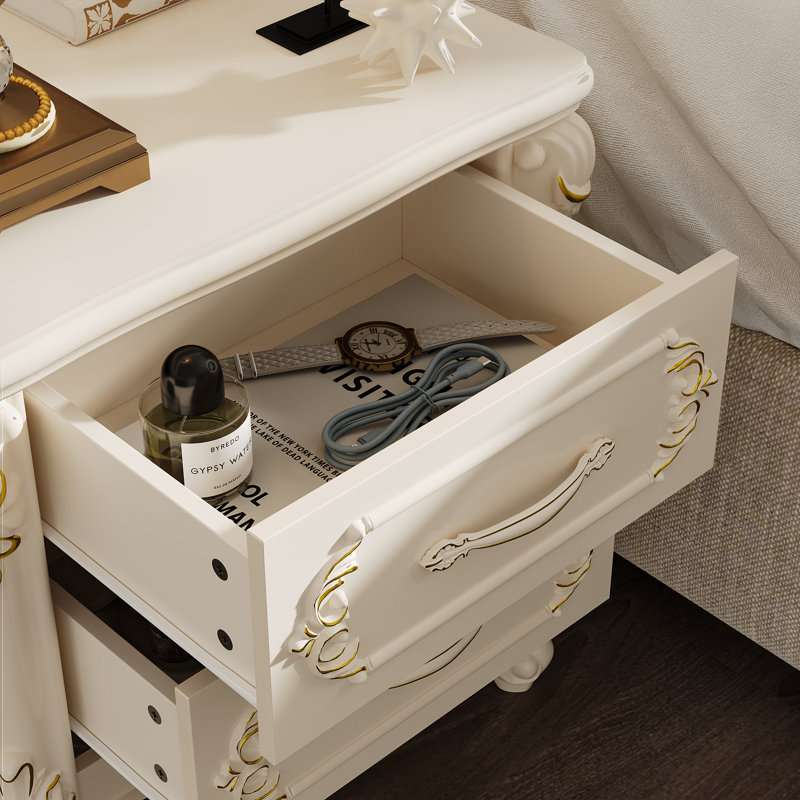 Elegent Nightstand With 2 Drawers