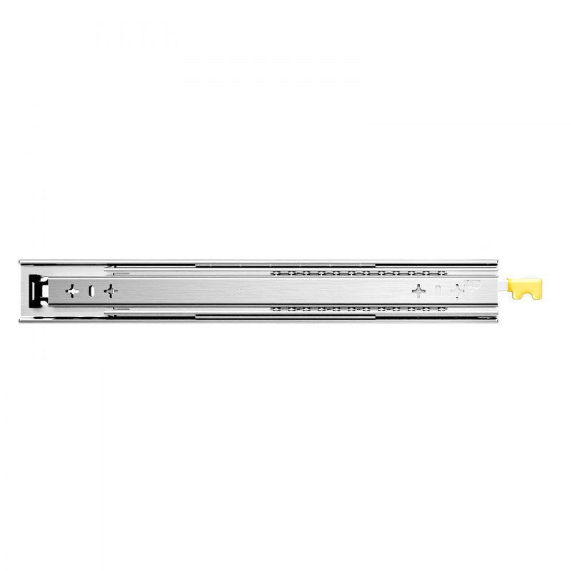 Heavy Duty Drawer Slides, 1 Pair Locking Drawer Slides 250lbs Load Capacity, Side Mount Ball Bearing, 3-Fold Full Extension
