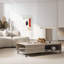 Table basse moderne avec rangement gris