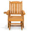 Fauteuil oscillant classique en bois de sapin au fini teck Classic