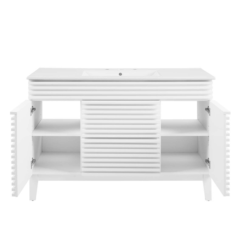 Meuble-lavabo simple 48 po Render, Blanc